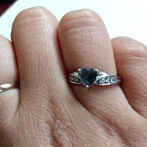 10k white gold mystic Stone ring